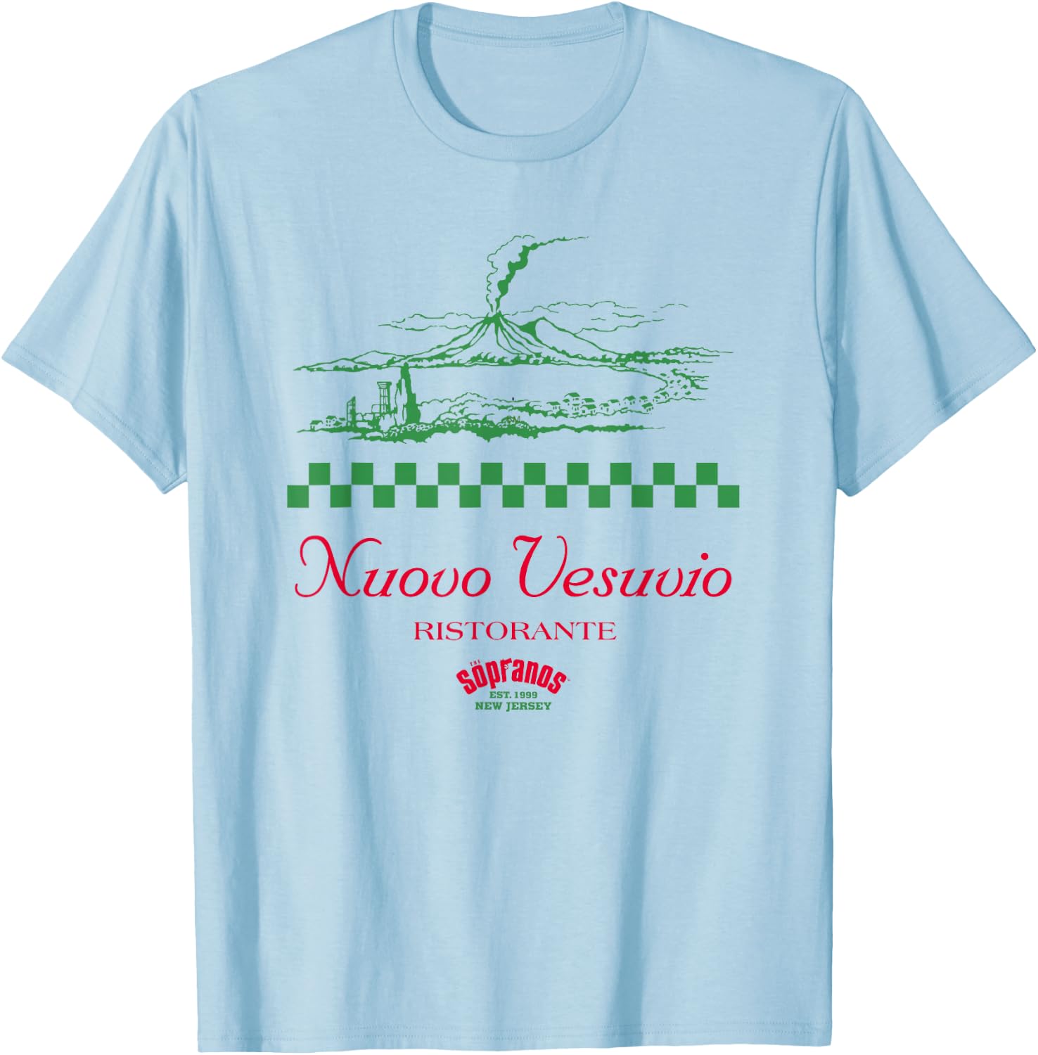 Nuovo Vesuvio Ristorante Graphic Cult TV Serie T-Shirt - T-Shirt | Light Blue