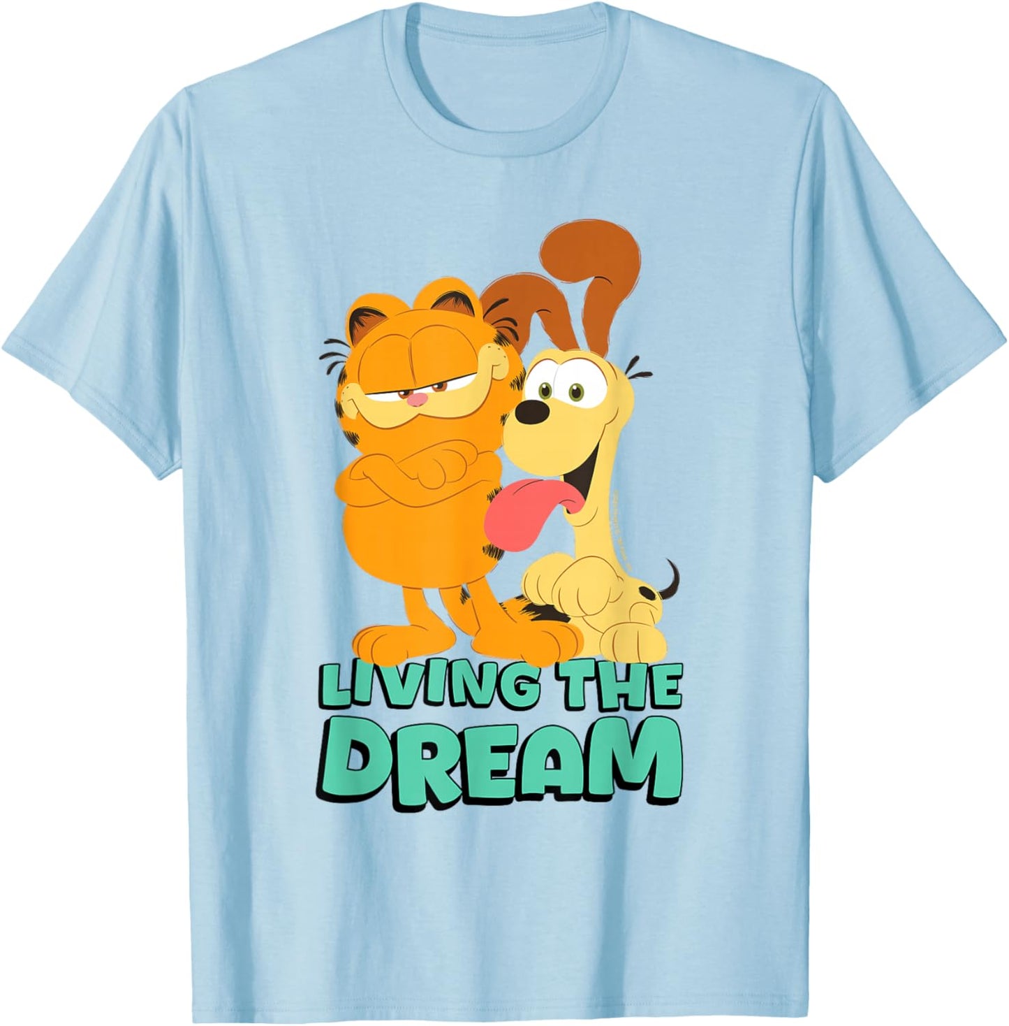 Garfield and Odie , white, S T-Shirt - T-Shirt | Light Blue