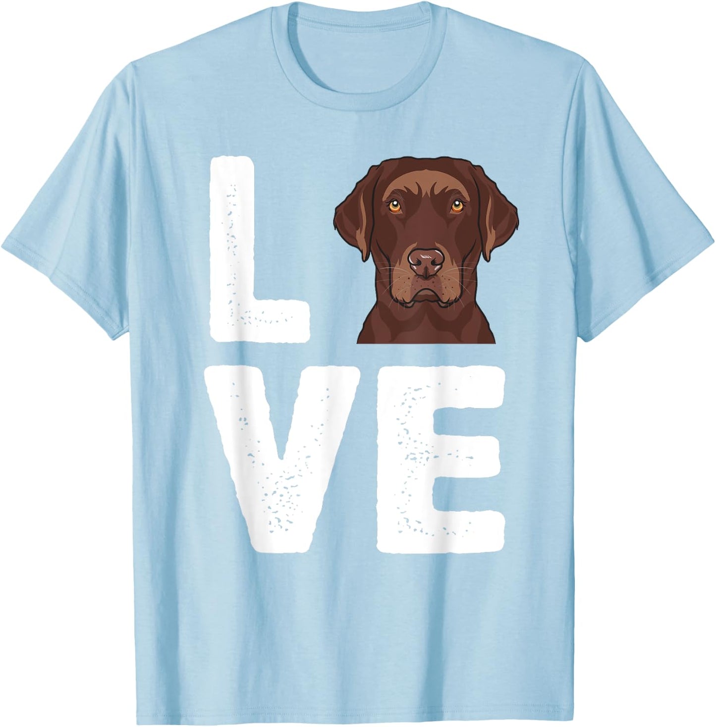 I Love My Chocolate Lab Shirt | Chocolate Labrador T-Shirt - T-Shirt | Light Blue