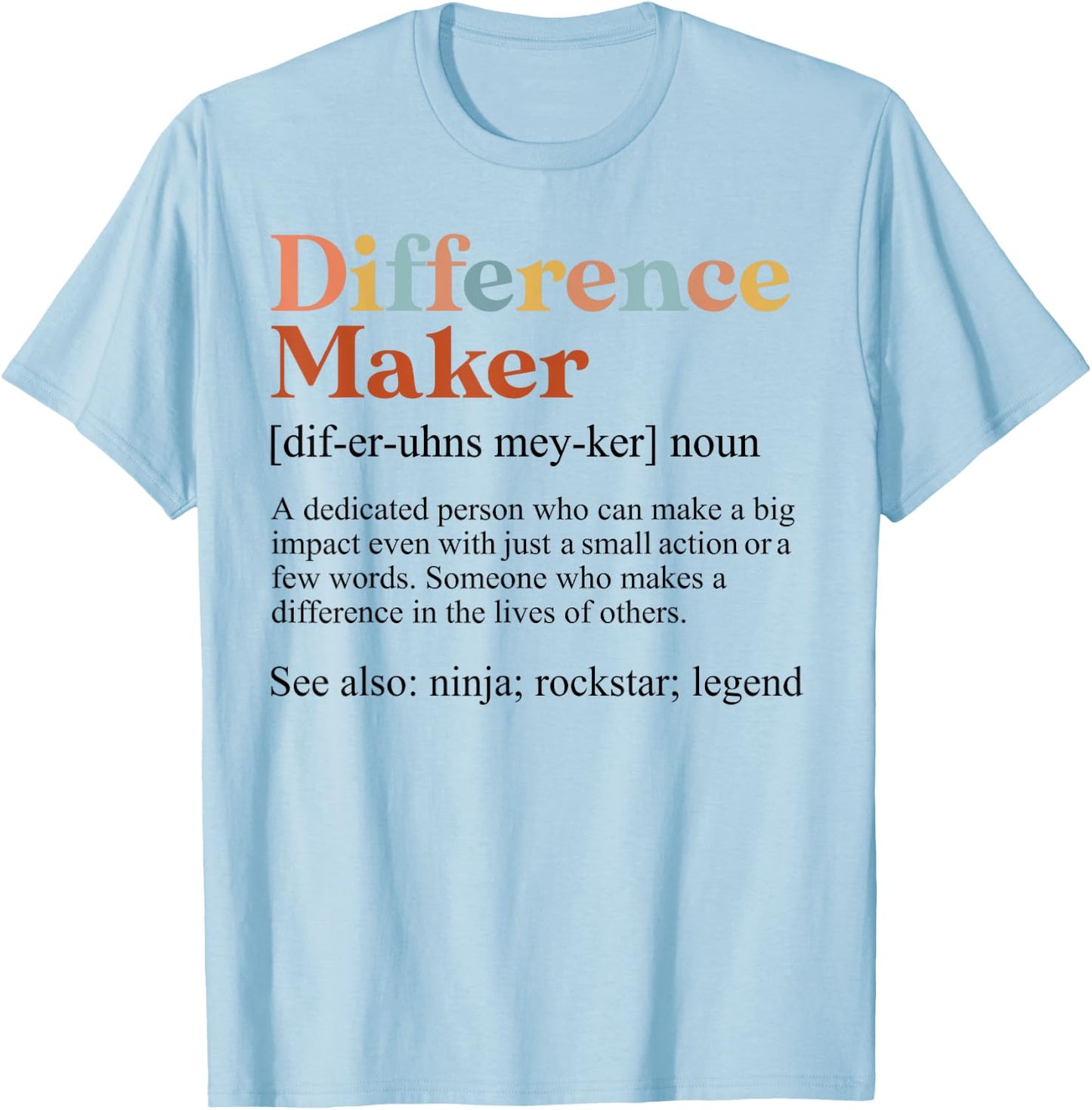 Vintage Difference Maker Definition Teachers Mom Boss Women T-Shirt - T-Shirt | Light Blue