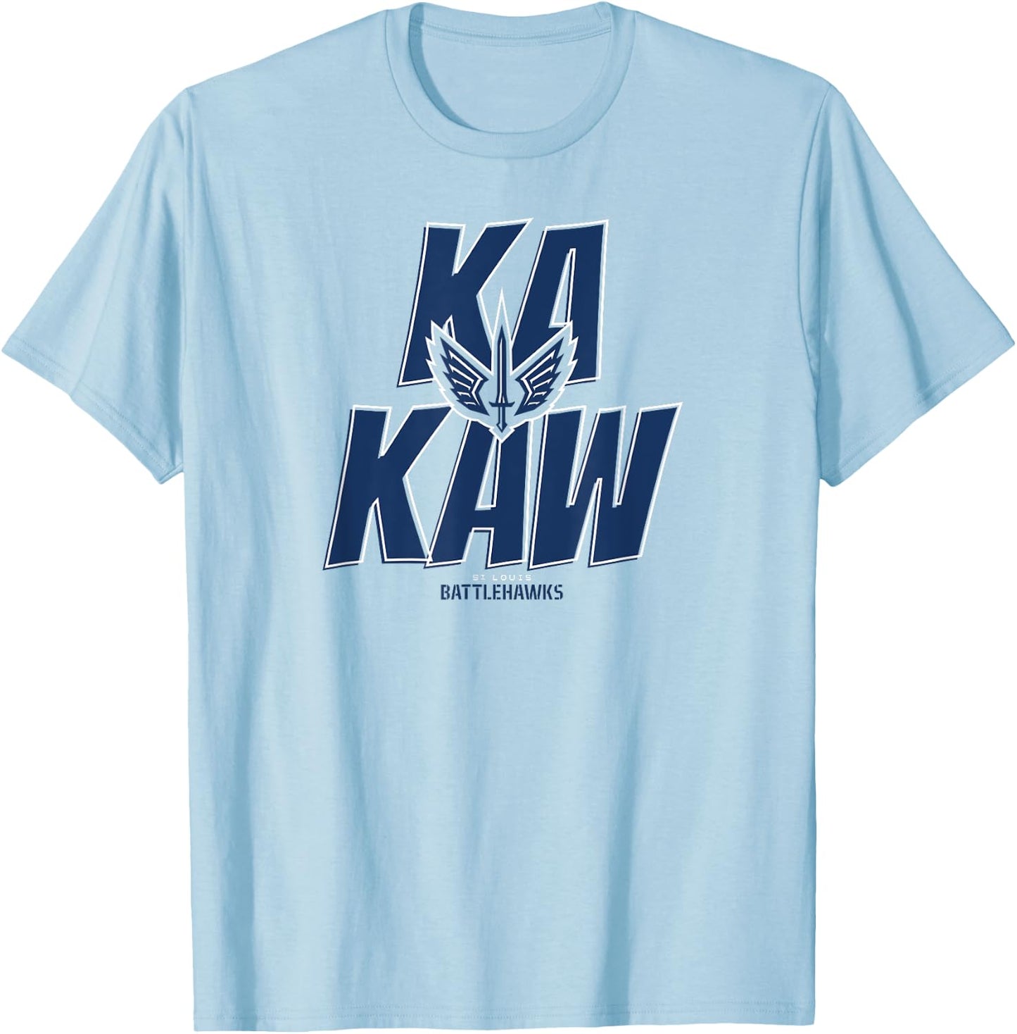 BreakingT St. Louis Battlehawks UFL - Ka Kaw - St. Louis Football , Small T-Shirt - T-Shirt | Light Blue