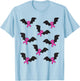 Pink Ribbon Breast Cancer Awareness Halloween Bats Women Men T-Shirt - T-Shirt | Light Blue