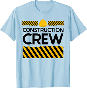 Kids Construction Crew Design – Perfect for Birthdays T-Shirt - T-Shirt | Light Blue