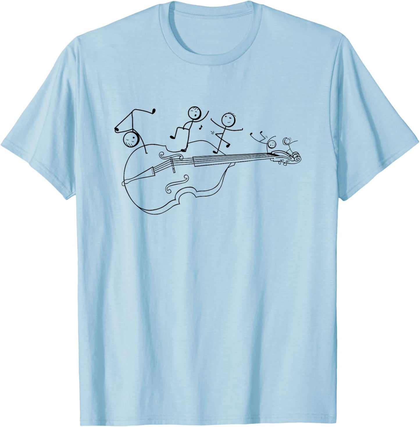 Kontrabass tanzender Kontrabass lustiger Kontrabass T-Shirt - T-Shirt | Light Blue
