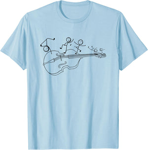 Kontrabass tanzender Kontrabass lustiger Kontrabass T-Shirt - T-Shirt | Light Blue