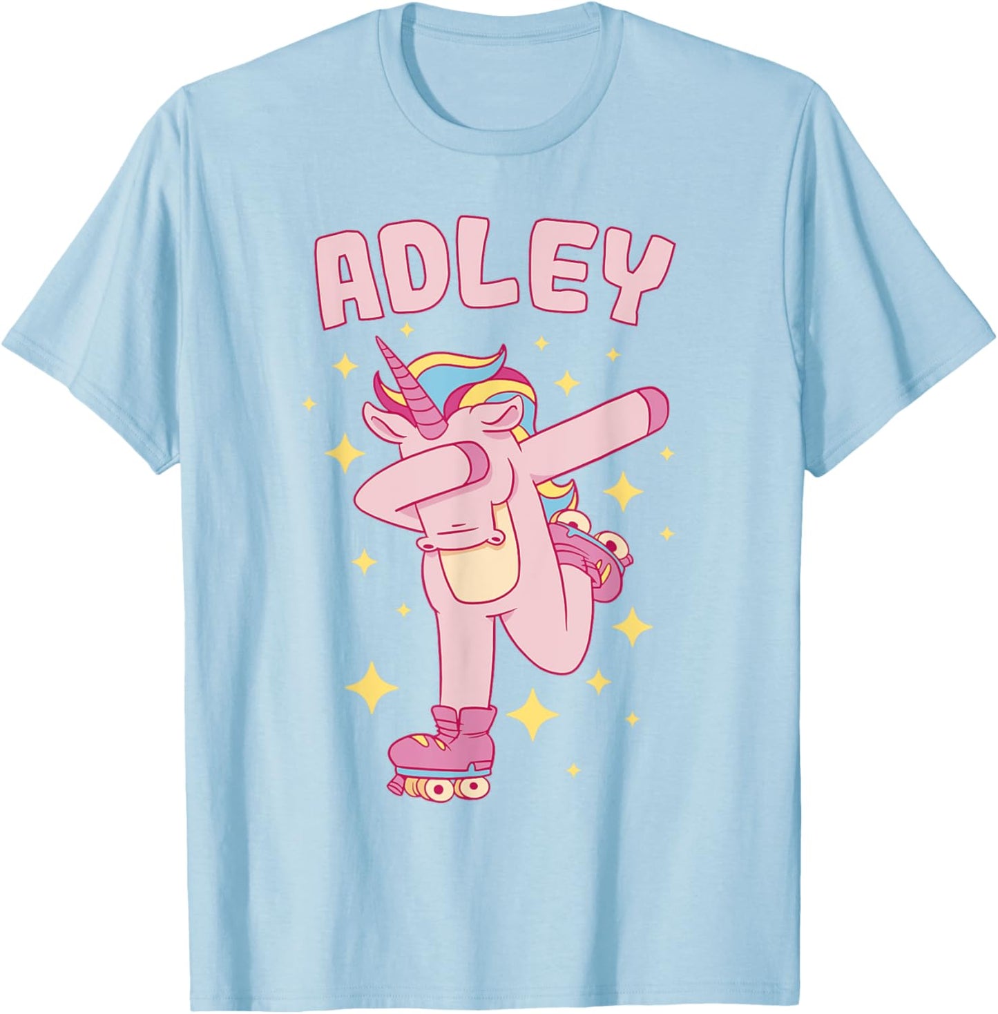 Adley Merch Unicorn Design T-Shirt - T-Shirt | Light Blue