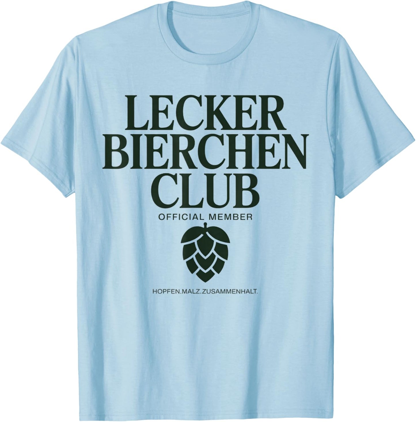 Lecker Bierchen Club Official Member Bier Humor T-Shirt - T-Shirt | Light Blue