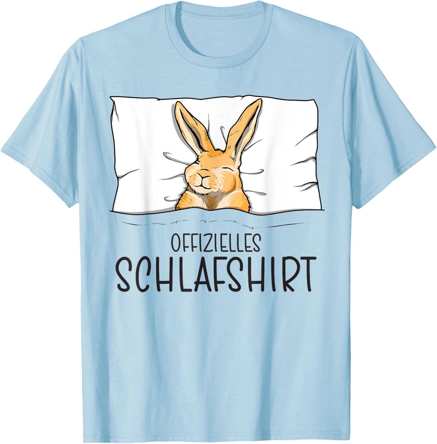 Official Rabbit Sleep Shirt Pyjamas & Nightdress Rabbit , gray T-Shirt - T-Shirt | Light Blue
