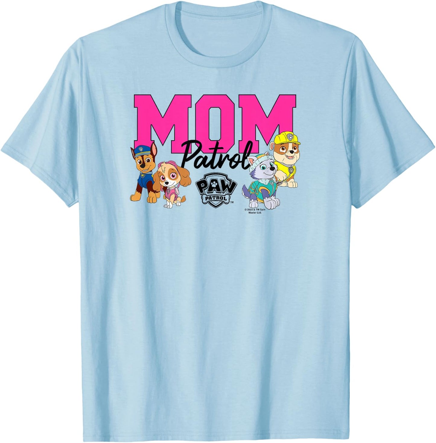 PAW Patrol Mom Patrol , White T-Shirt - T-Shirt | Light Blue