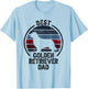Best Dog Father Dad - Vintage Golden Retriever T-Shirt - T-Shirt | Light Blue
