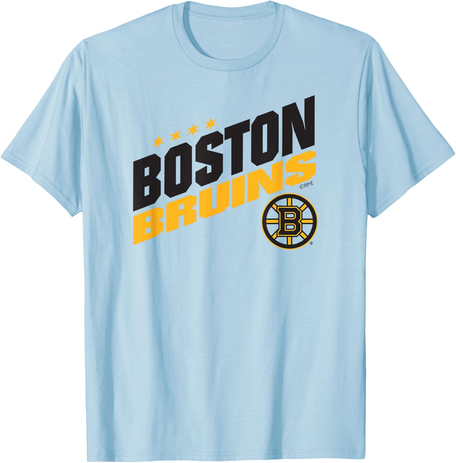 Boston Bruins Fuel White Officially Licensed T-Shirt - T-Shirt | Light Blue