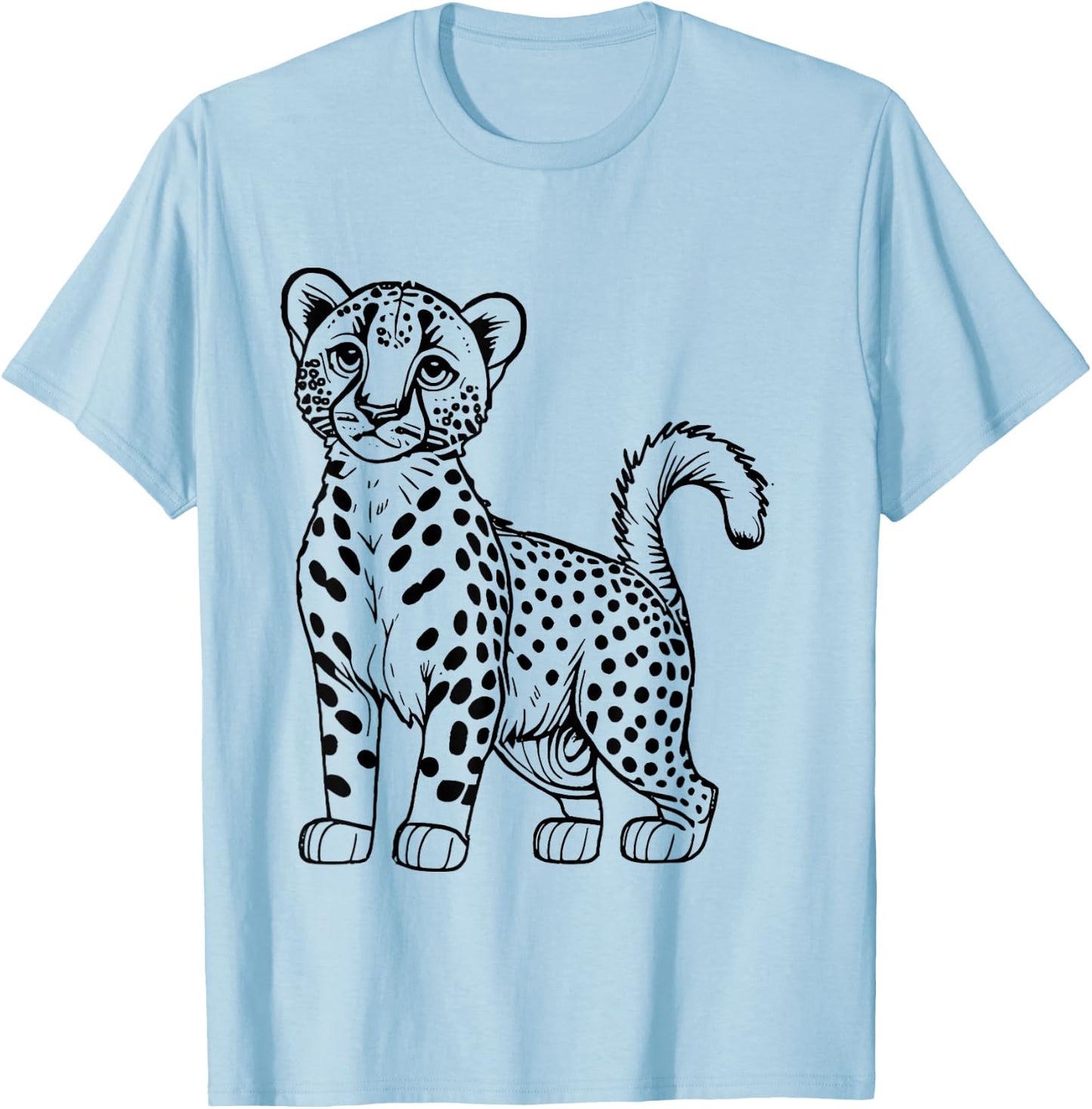 Cheetah coloring paint yourself paint T-Shirt - T-Shirt | Light Blue