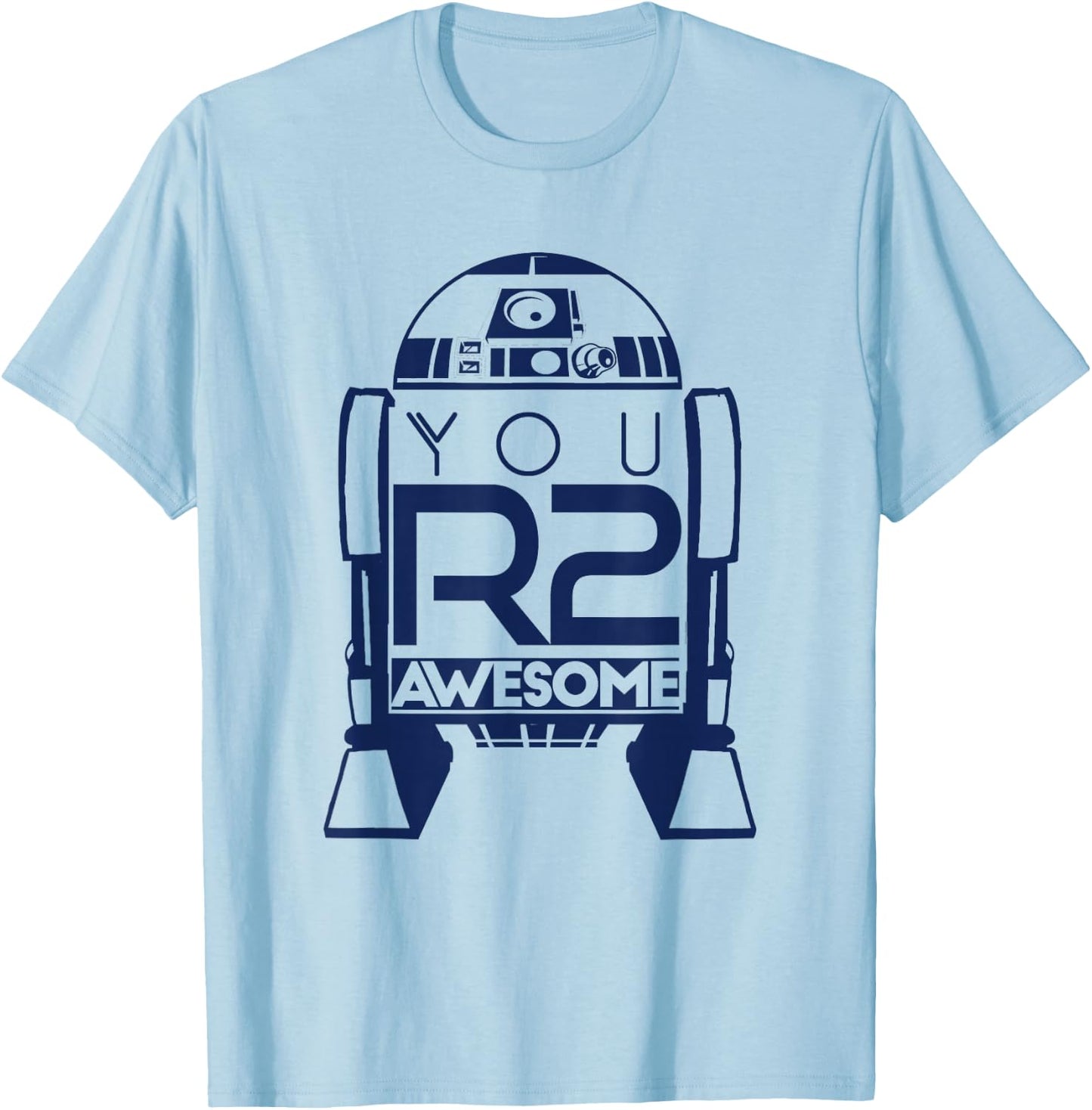 Star Wars R2-D2 You R2 Awesome Cute Quote Silhouette Logo T-Shirt - T-Shirt | Light Blue
