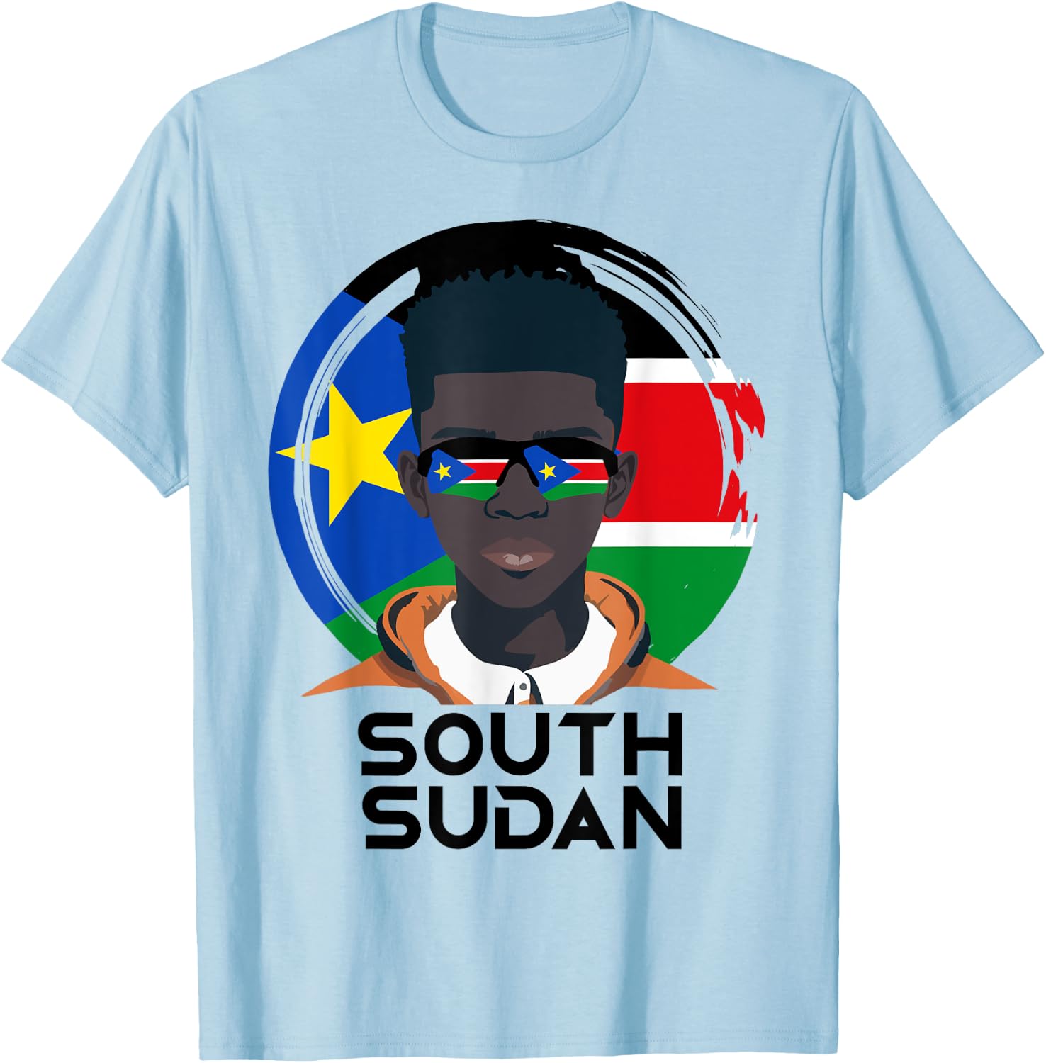South Sudan, South Sudanese Boy Men, South Sudan Flag T-Shirt - T-Shirt | Light Blue