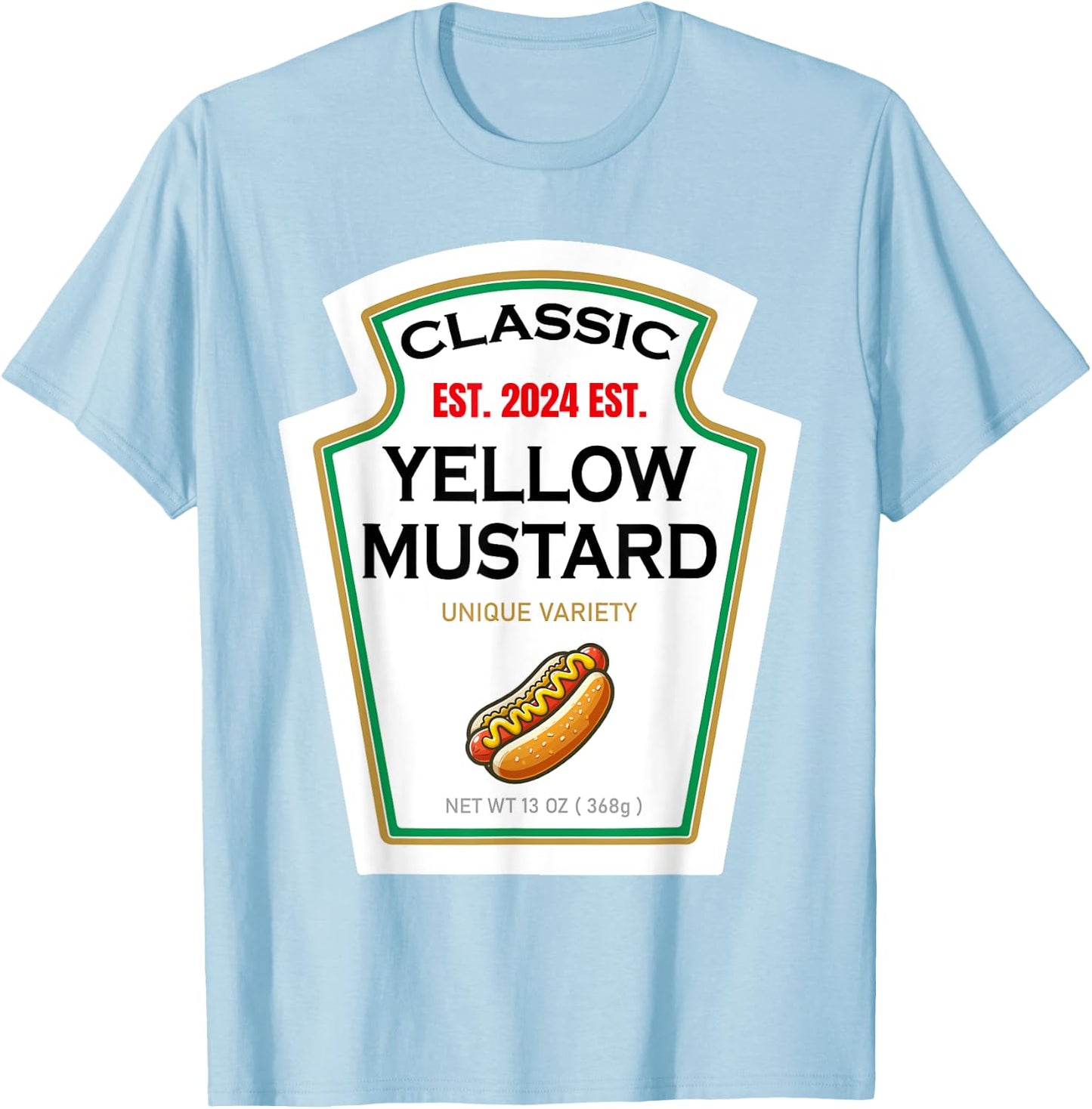 Mustard Halloween DIY Costume Family Matching Ketchup Sauce T-Shirt - T-Shirt | Light Blue