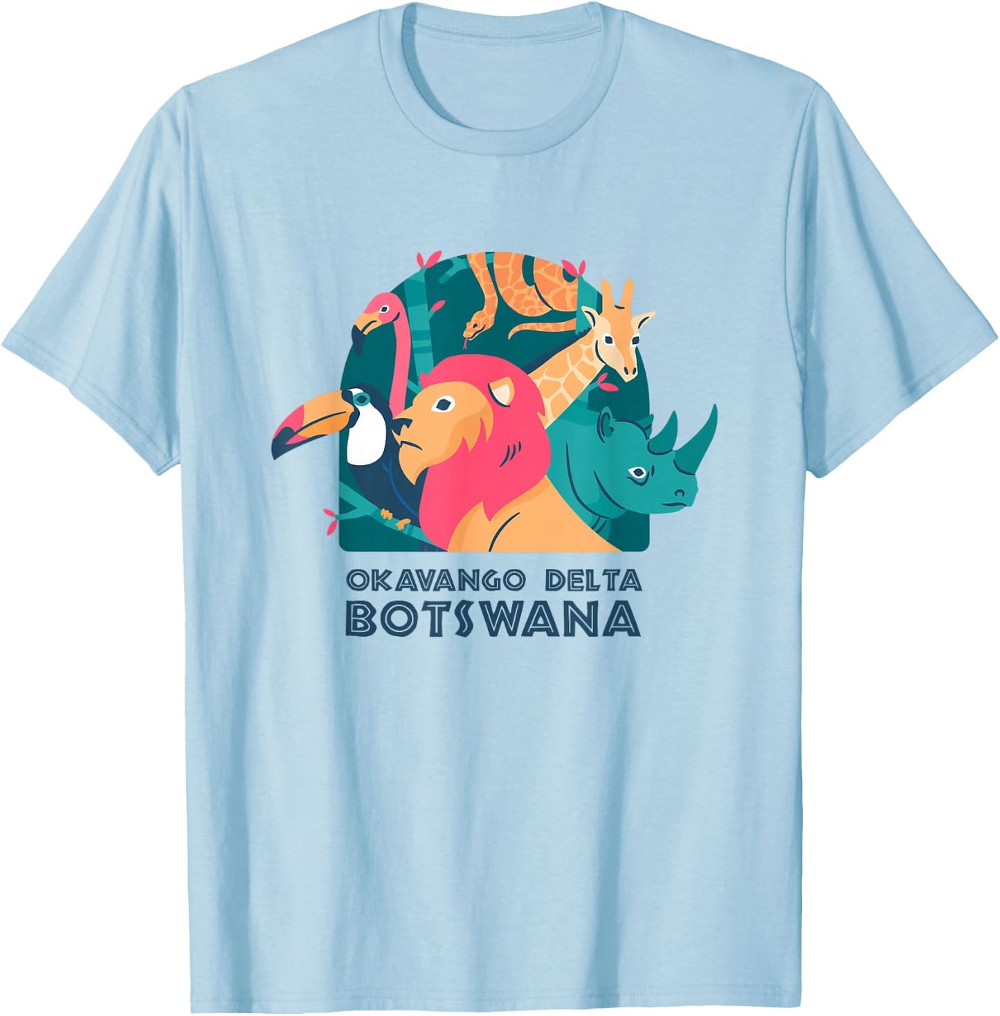 Okavango Delta, Botswana Safari National Park Animal T-Shirt - T-Shirt | Light Blue