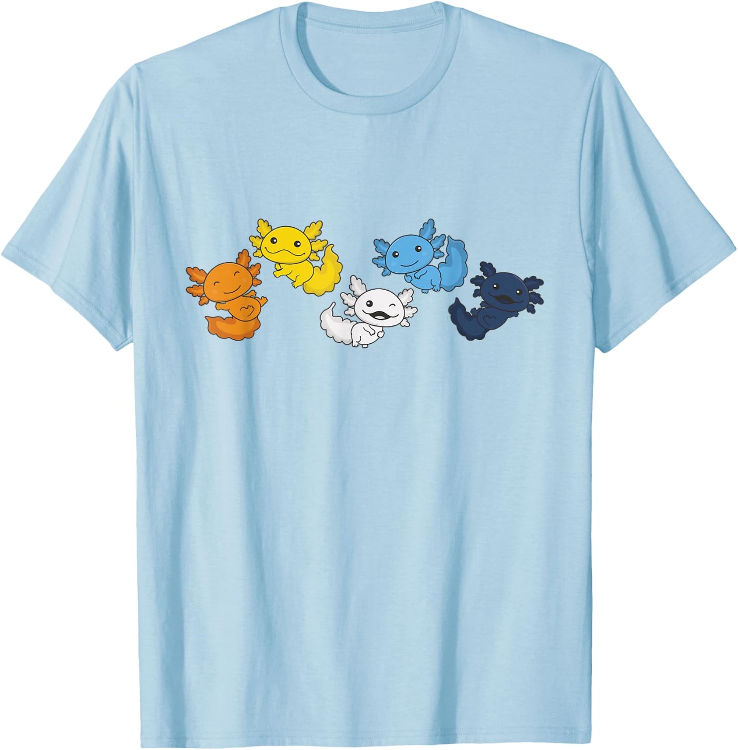 aroace Flag Pride LGBTQ Axolotl aroace T-Shirt - T-Shirt | Light Blue