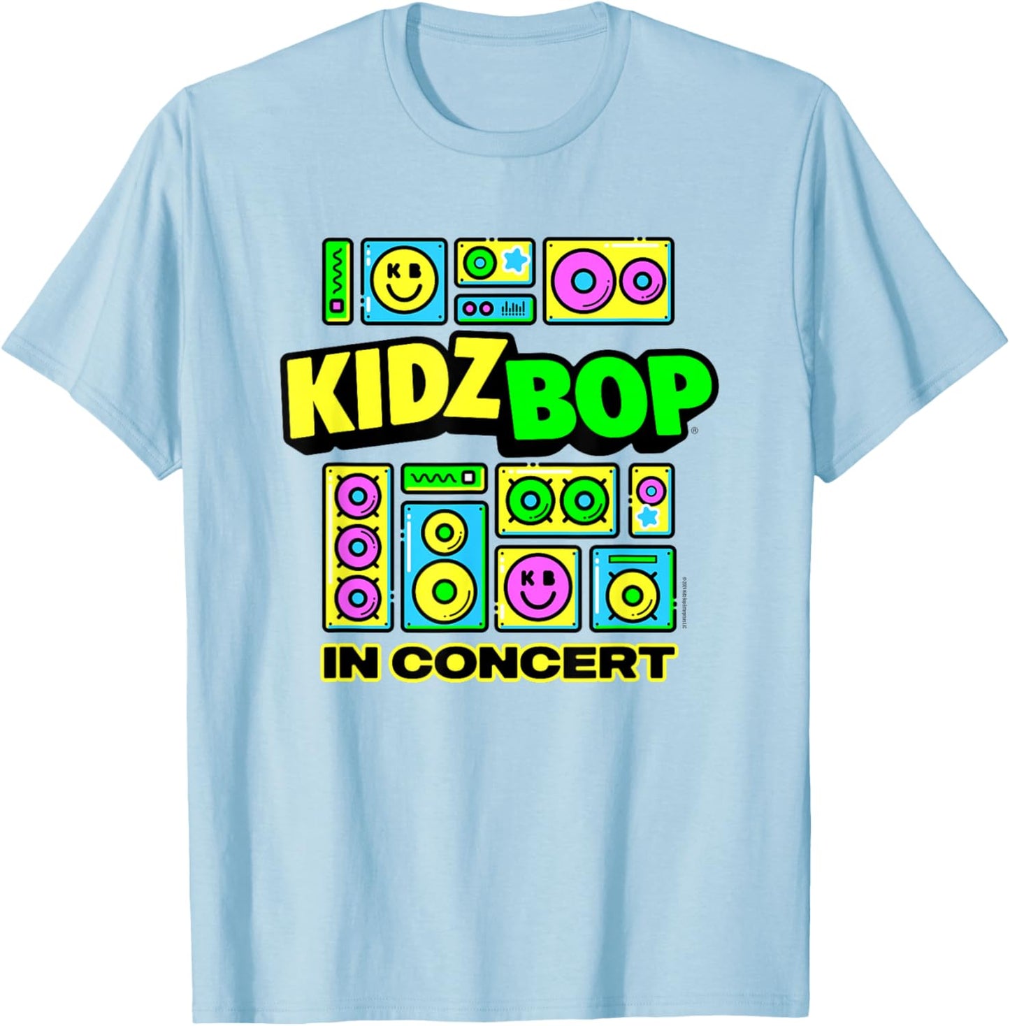 Kidz BOP in Concert Merch – Smiley Speakers T-Shirt - T-Shirt | Light Blue