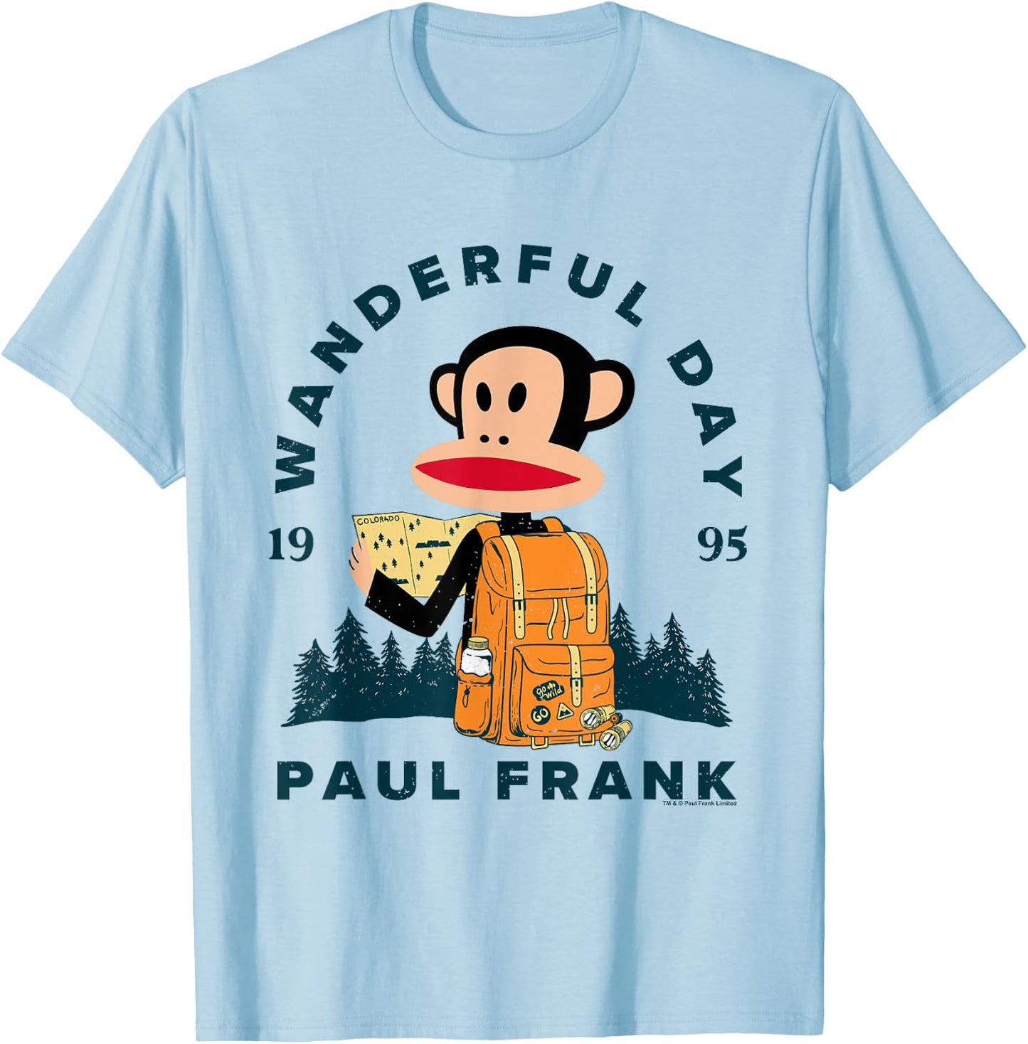 Paul Frank Julius Adventure Wanderful Day T-Shirt - T-Shirt | Light Blue