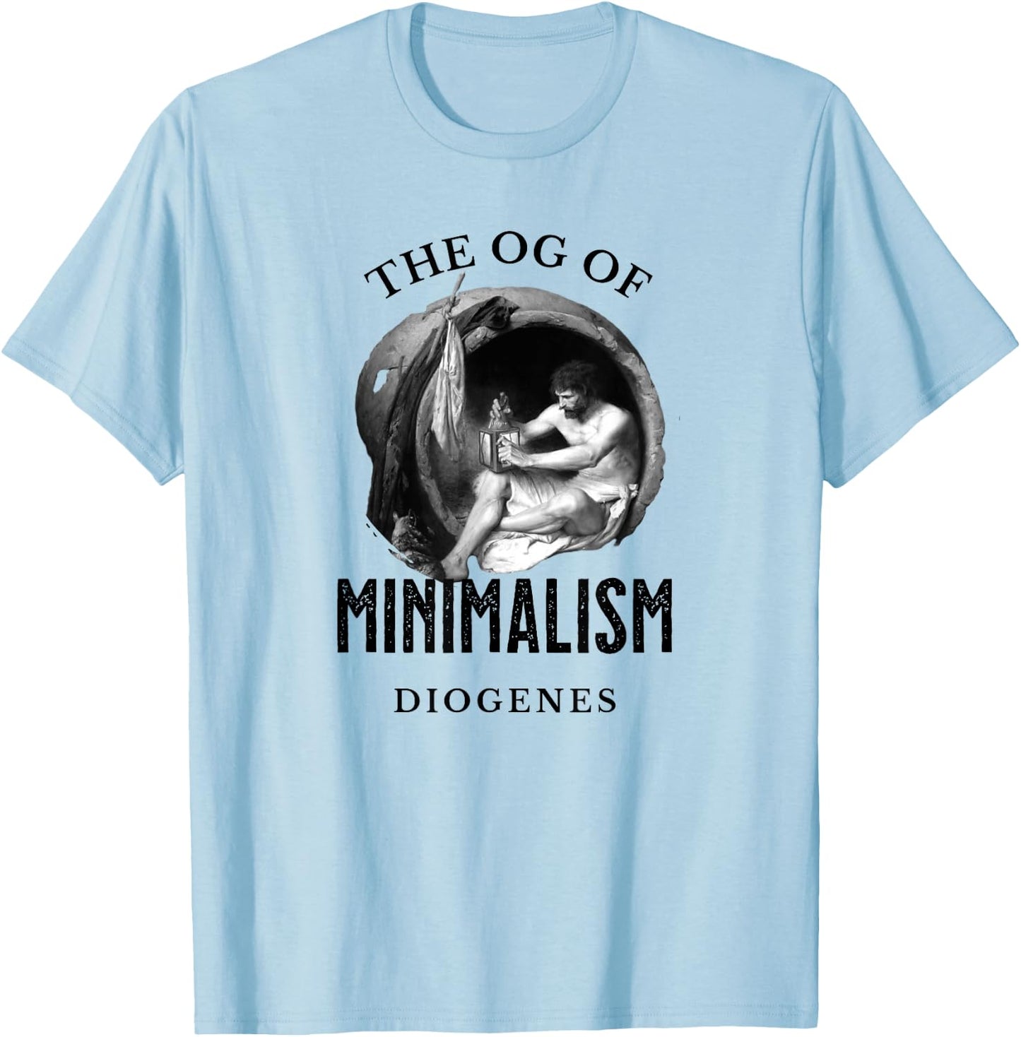 Diogenes, OG of Minimalism, retro philosophy T-Shirt - T-Shirt | Light Blue