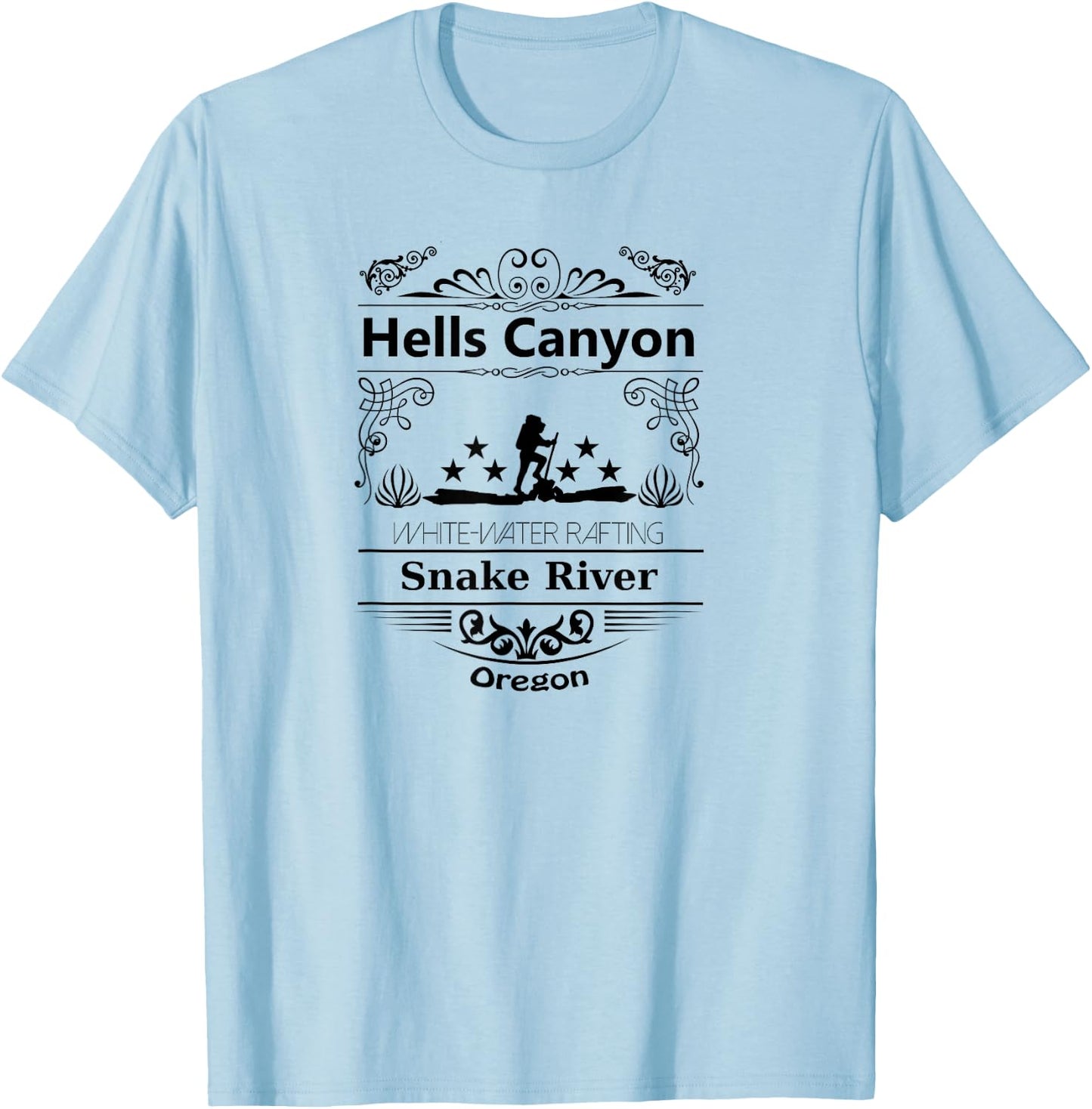 Hell's Canyon Oregon souvenir travel vintage style T-Shirt - T-Shirt | Light Blue