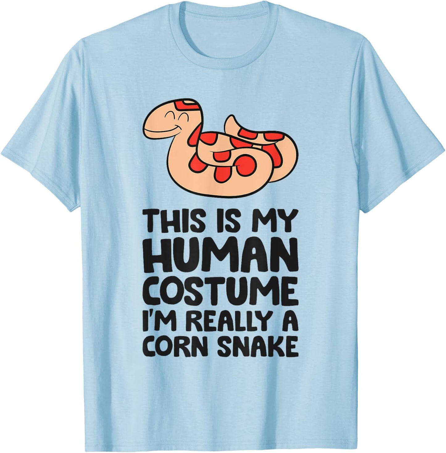 This Is My Human Costume I'm Really A Corn Snake T-Shirt - T-Shirt | Light Blue