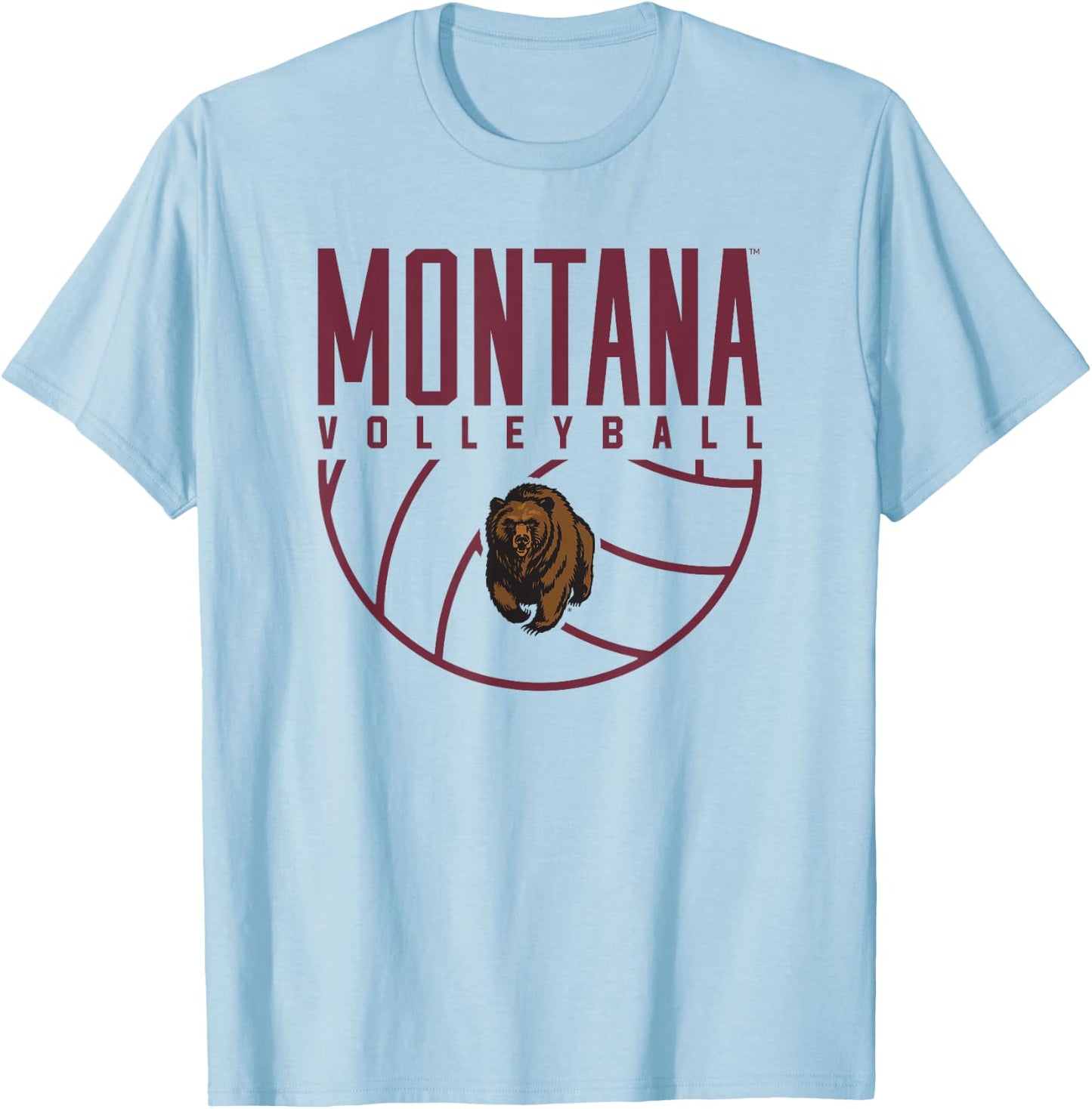 University of Montana Grizzlies Volleyball Arch T-Shirt - T-Shirt | Light Blue