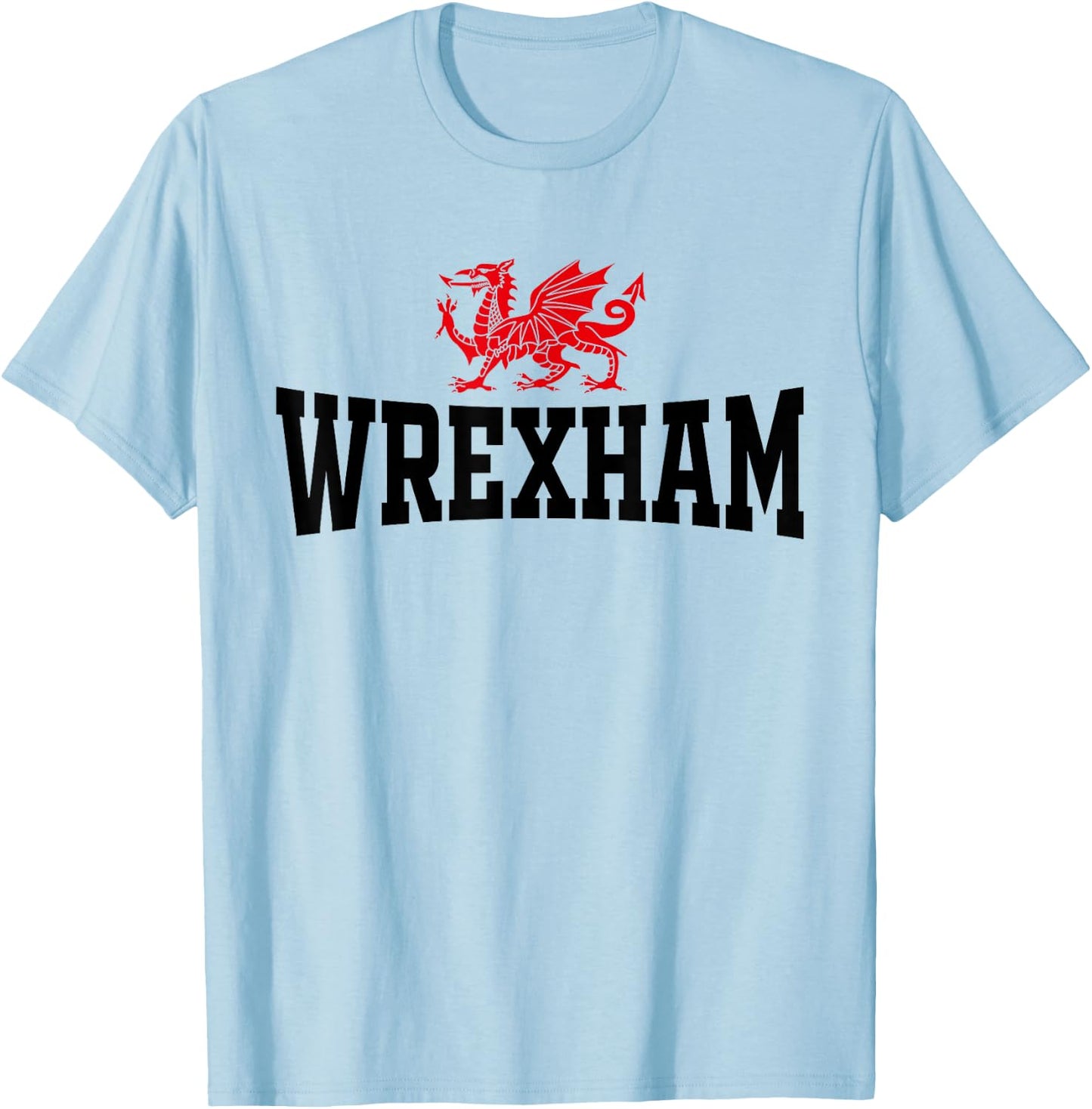 Wrexham City, Wales, Roter Drache, Wrecsam Cymru, Grafschaft Wales T-Shirt - T-Shirt | Light Blue
