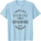 The Haunted Mansion Here Lies Good Old Fred Epitaph T-Shirt - T-Shirt | Light Blue