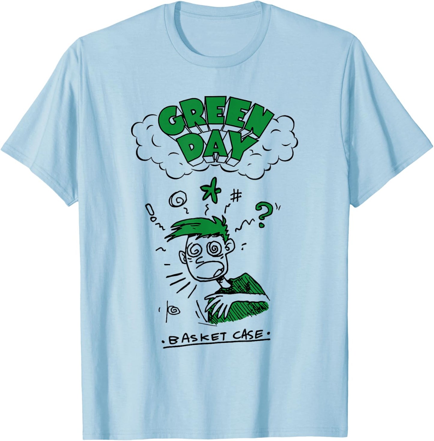Green Day Basket Case Doodle T-Shirt - T-Shirt | Light Blue