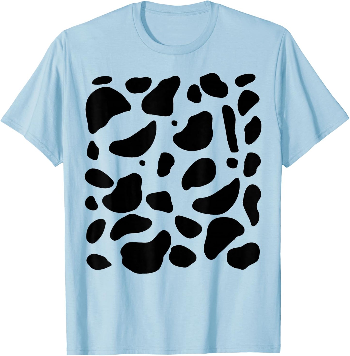 Funny Cow Costume Easy Calf DIY Halloween Cow Print Animals T-Shirt - T-Shirt | Light Blue