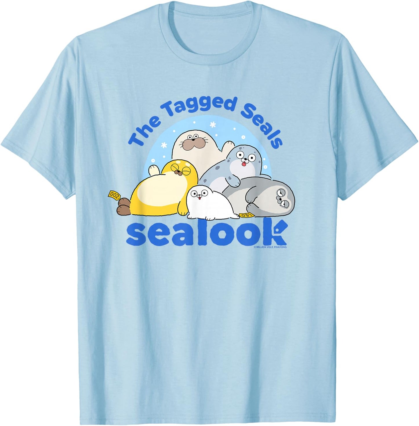 Sealook The Tagged Seals T-Shirt - T-Shirt | Light Blue