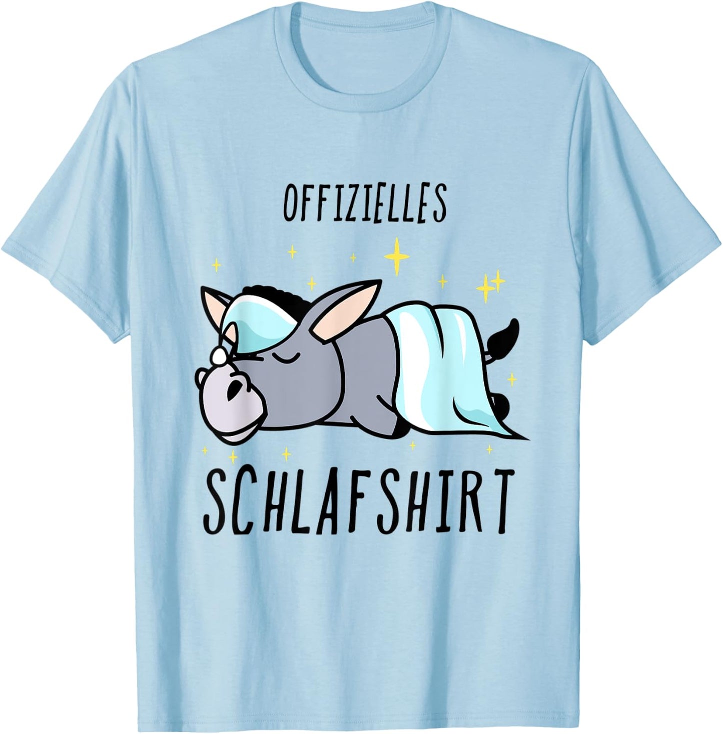 Esel Pyjama Schlafanzug T-Shirt - T-Shirt | Light Blue