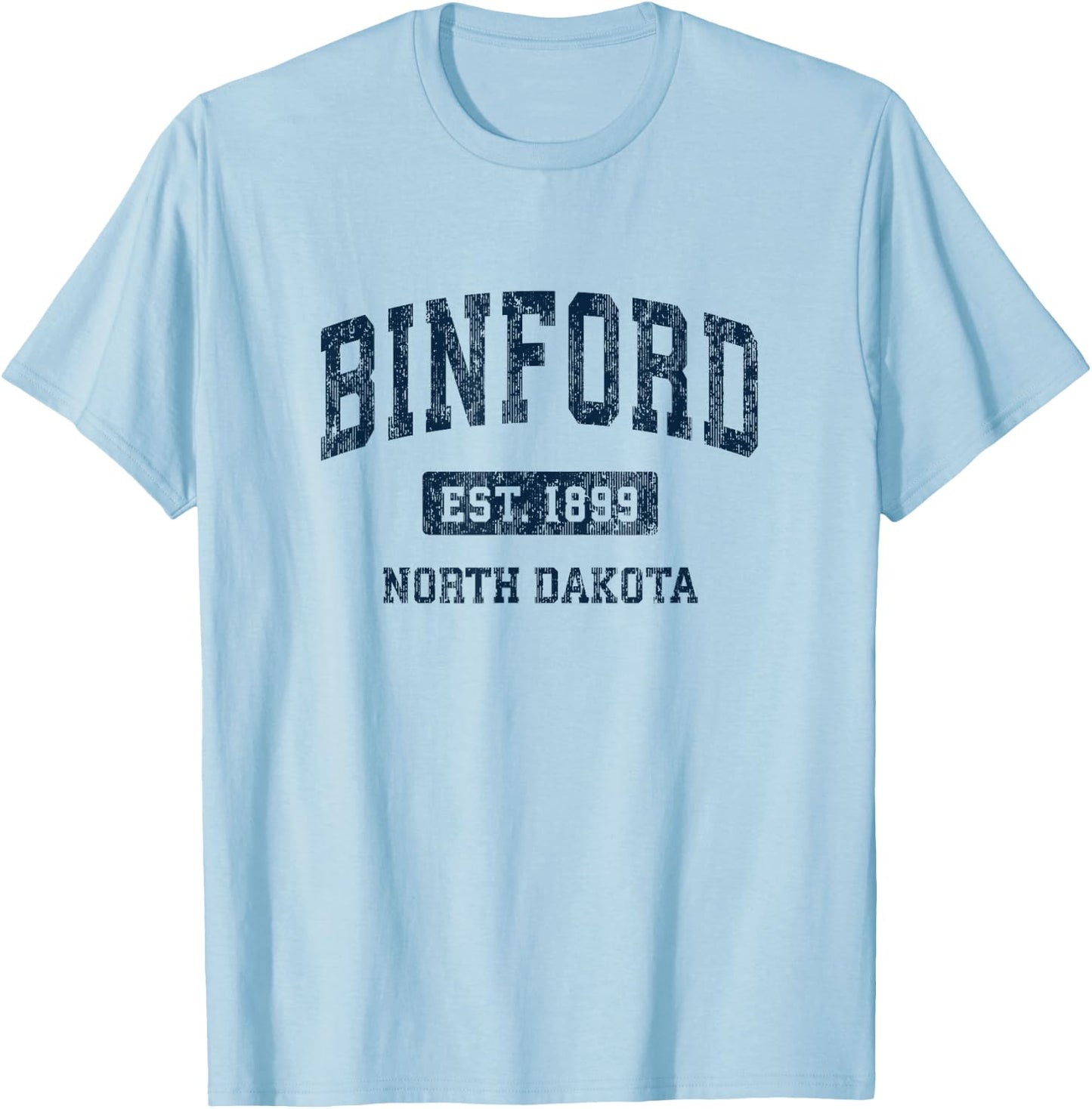 Binford North Dakota ND Vintage Style , gray T-Shirt - T-Shirt | Light Blue
