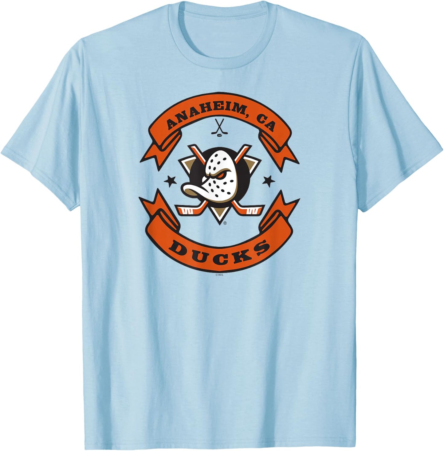 Anaheim Ducks Blaze , Grey, Small, -Kids T-Shirt - T-Shirt | Light Blue