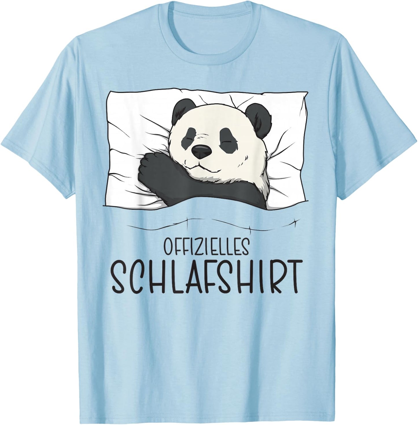 Official Sleepshirt Panda Pyjamas & Nightdress Panda , White T-Shirt - T-Shirt | Light Blue