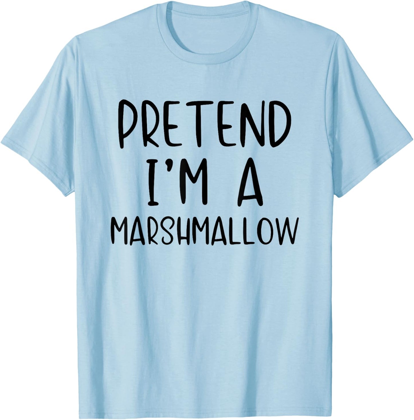 Pretend A Marshmallow Costume Halloween Simple Marsh-Mallow T-Shirt - T-Shirt | Light Blue