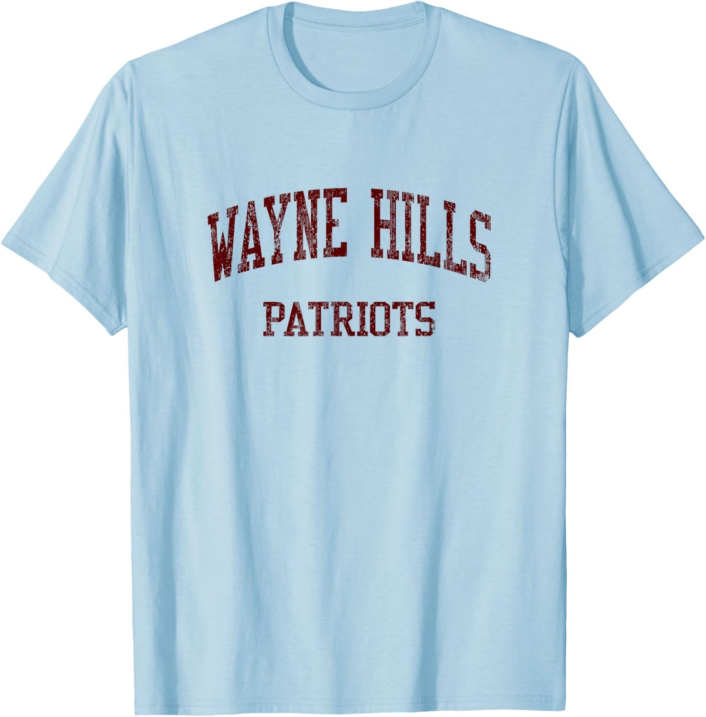 Wayne Hills High School HS Wayne NJ Vintage Sports T-Shirt - T-Shirt | Light Blue