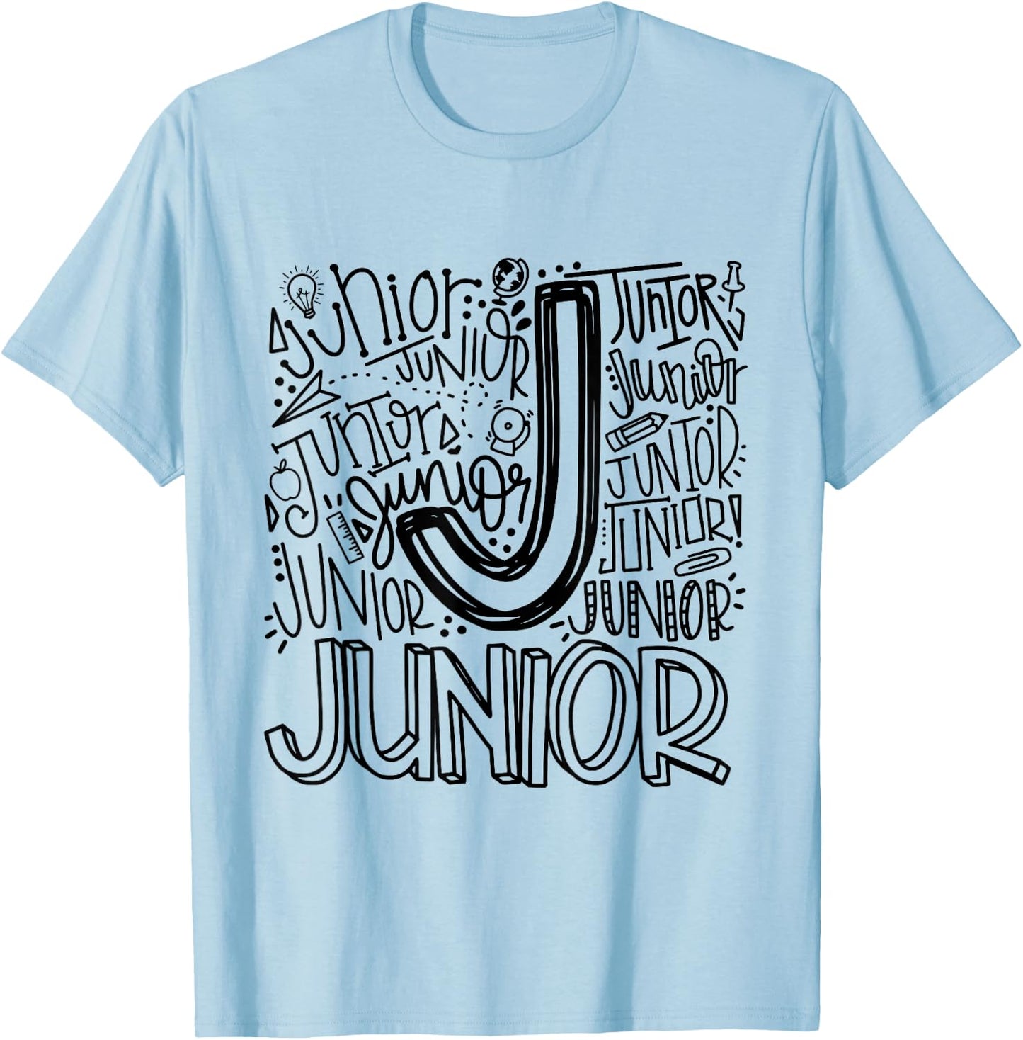 Junior High Eleventh 11th Grade Typography Back To School T-Shirt - T-Shirt | Light Blue