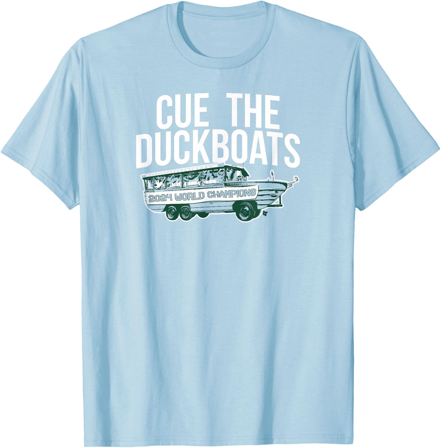 Cue the Duckboats - Boston Basketball T-Shirt - T-Shirt | Light Blue