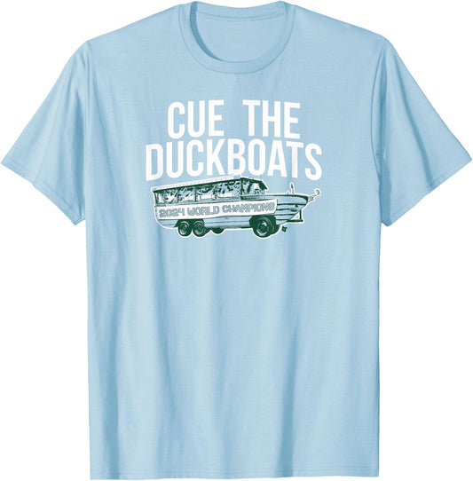 Cue the Duckboats - Boston Basketball T-Shirt - T-Shirt | Light Blue