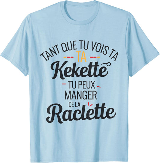 Gift humor beauf raclette original cheese , white, S T-Shirt - T-Shirt | Light Blue