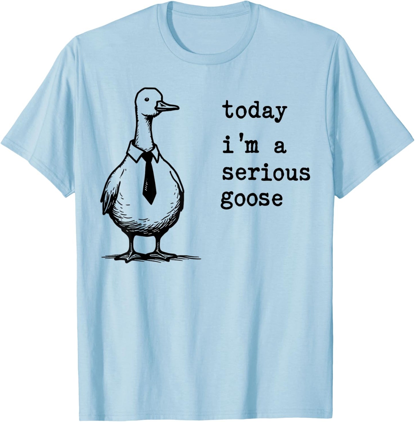 Today I'm A Serious Goose Funny Serious Goose Men Women Kids T-Shirt - T-Shirt | Light Blue