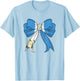 Chapina Guatemalan Women Girls Guatemala Flag Coquette Bow T-Shirt - T-Shirt | Light Blue