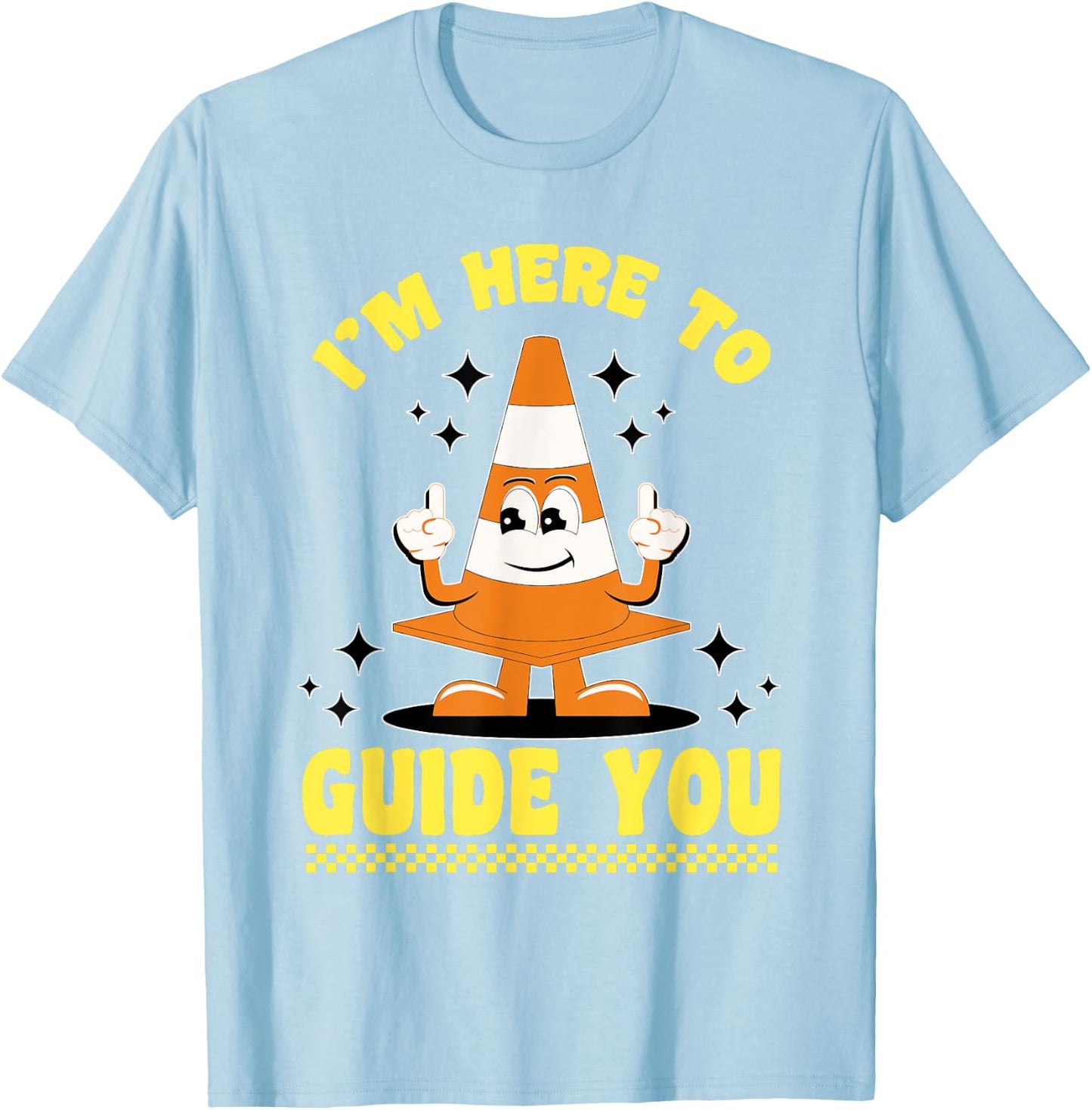 Traffic Cone Halloween Costume I'm Here To Guide You T-Shirt - T-Shirt | Light Blue