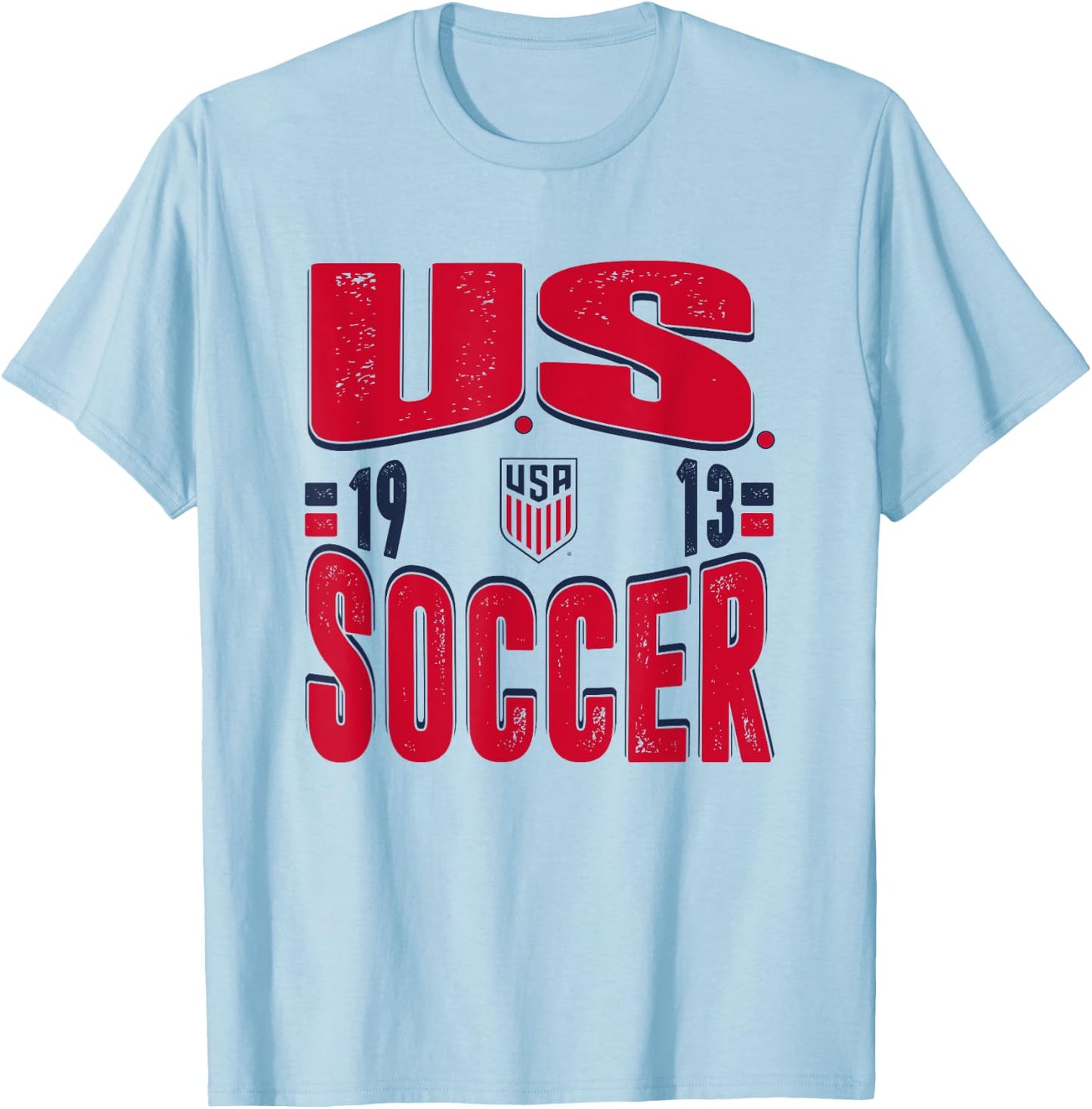 U.S. Soccer Vintage 1913 White USMNT Officially Licensed T-Shirt - T-Shirt | Light Blue