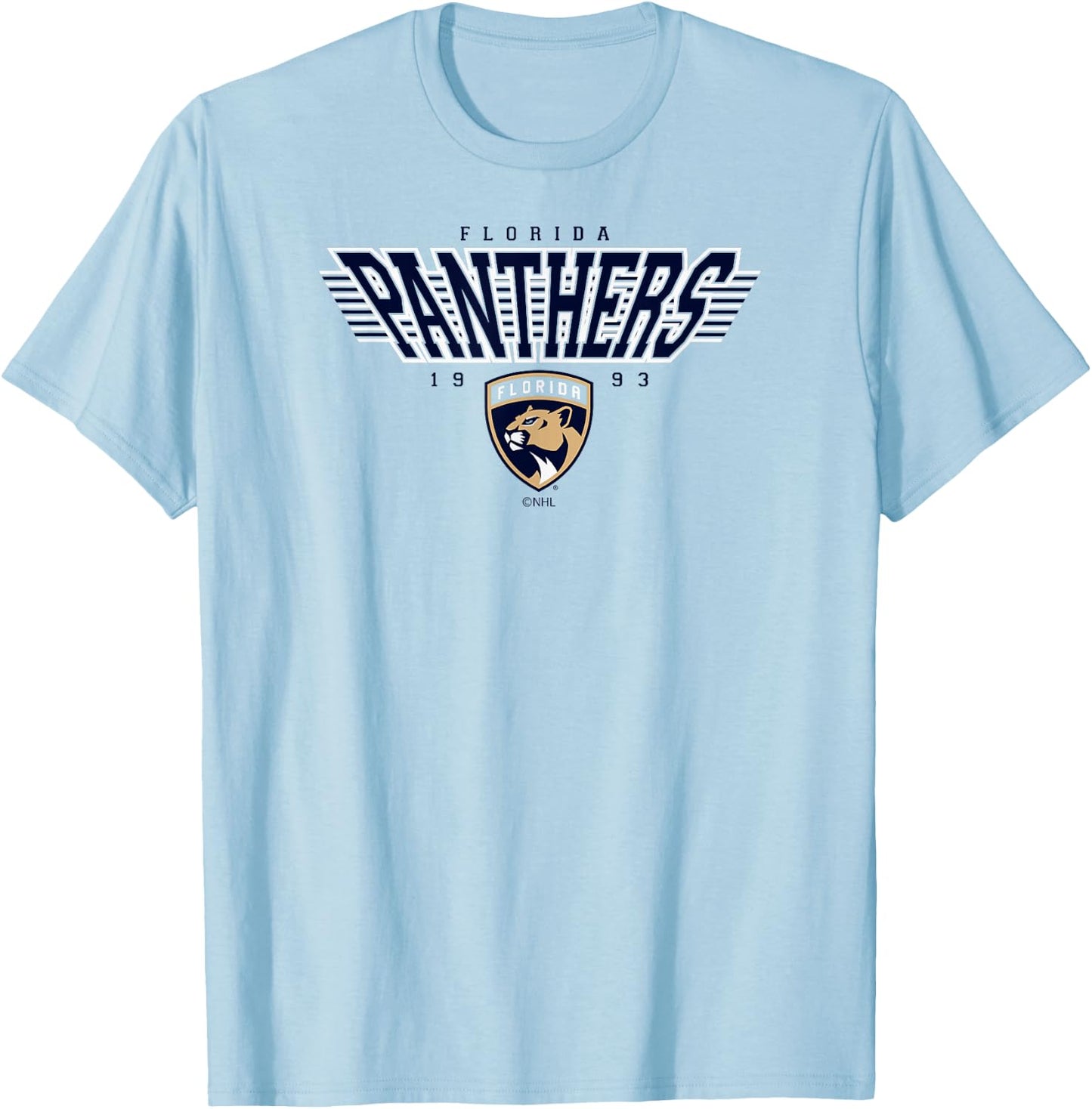 Florida Panthers Laser Red Officially Licensed T-Shirt - T-Shirt | Light Blue