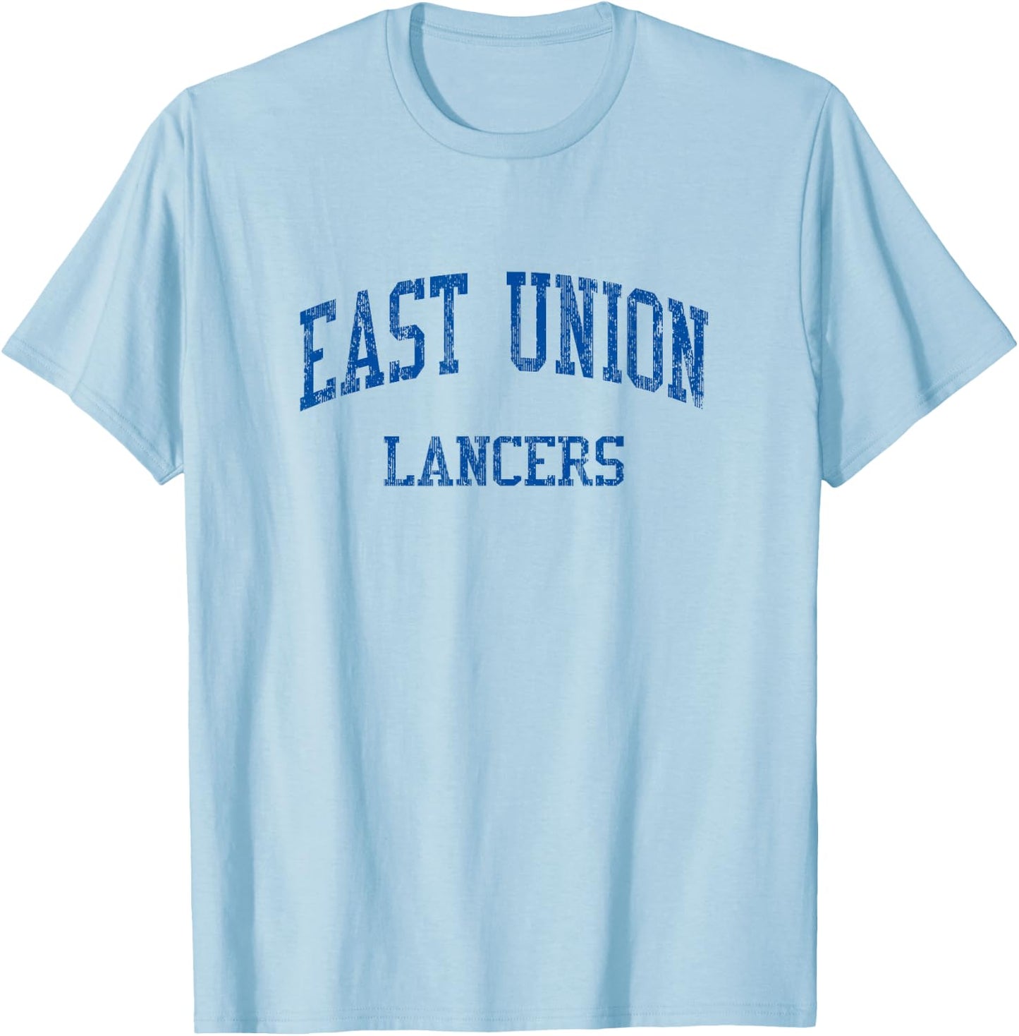 East Union High School HS Manteca CA Vintage Sports T-Shirt - T-Shirt | Light Blue