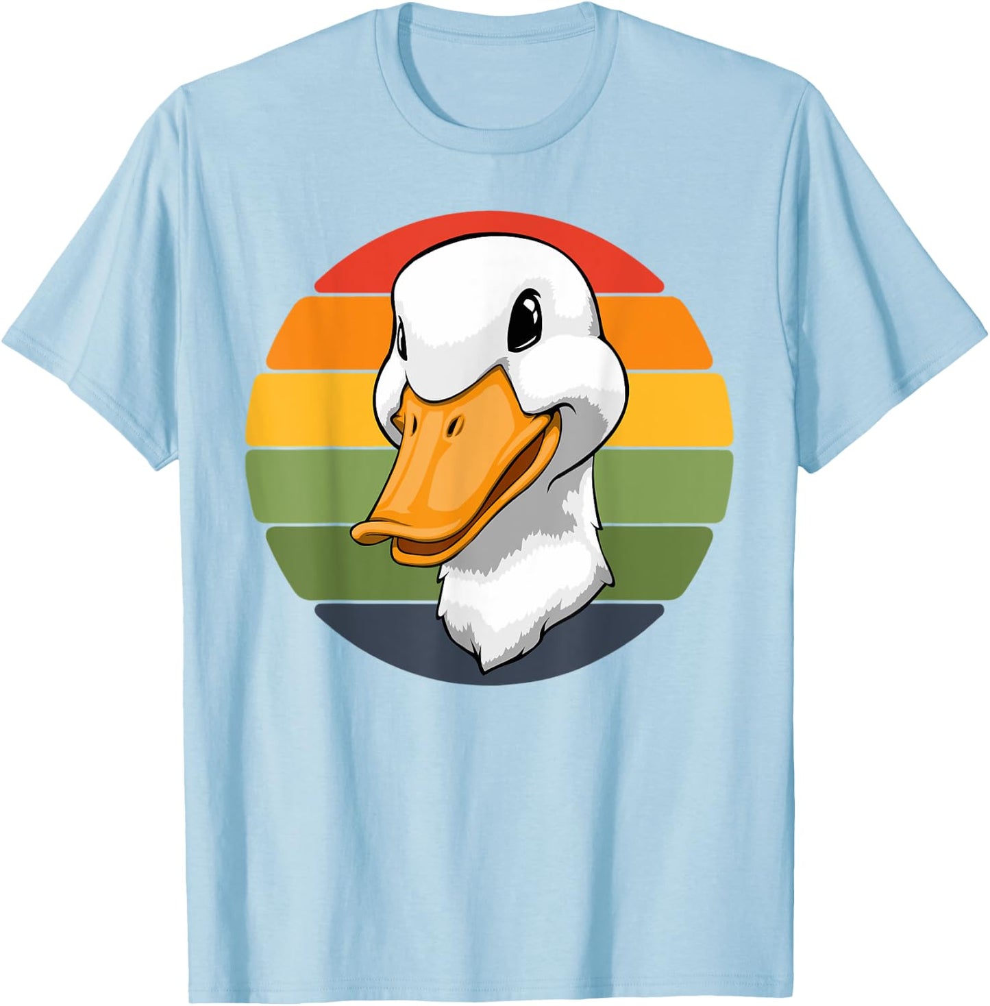 Duck Head Retro Funny Water Ducklings T-Shirt - T-Shirt | Light Blue