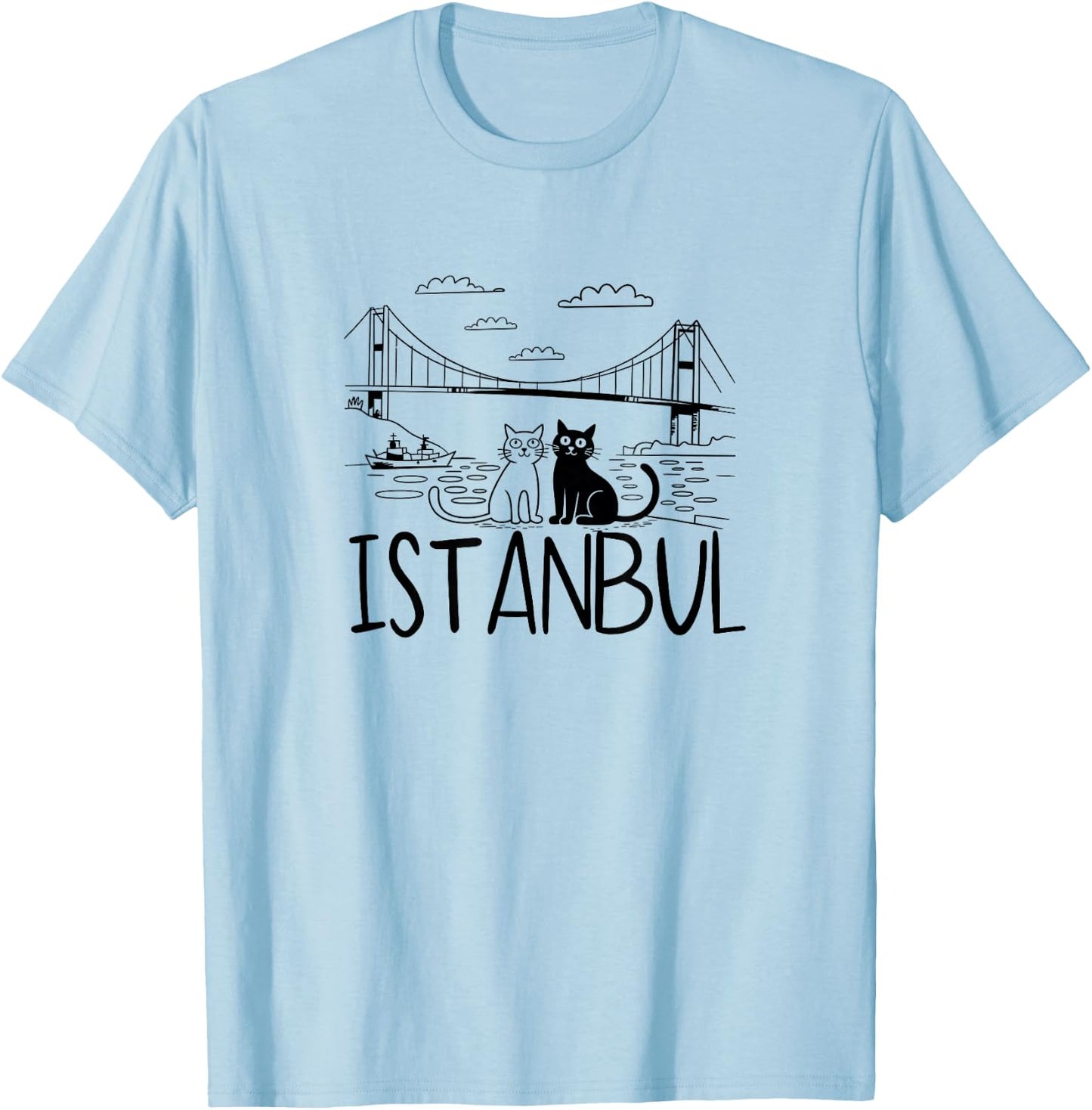 Istanbul Turkey Sketch / Istanbul T-Shirt - T-Shirt | Light Blue